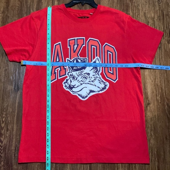 Men’s AKOO Crewneck T-Shirt No Rivals Tee Red Size X-Large New - Picture 2 of 7